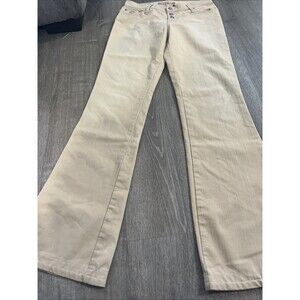 Vintage Y2K Bongo Low Rise Button Fly Flares Tan Twill Pants Boho Core Size 7